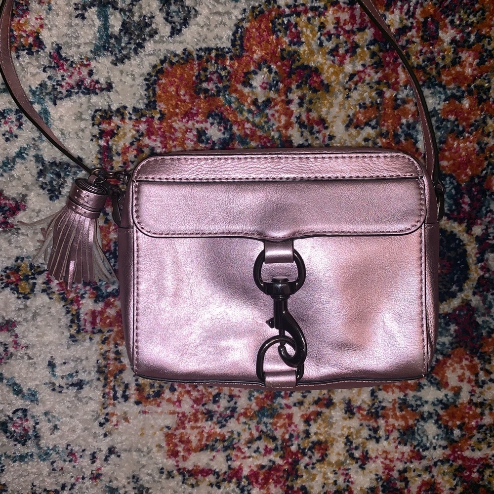 Metallic Pink Crossbody Bag